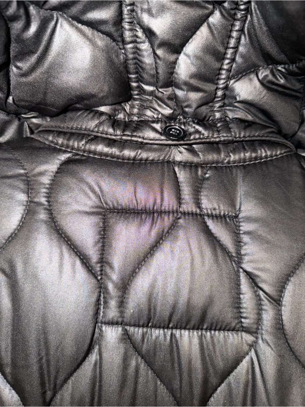 Lucky Brand Black Quilted Long Puffer Coat - Picture 9 of 9
